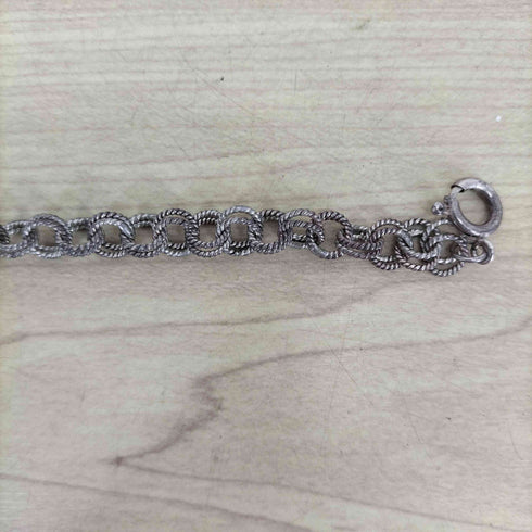 SILVER925刻印 ダブルリングブレスレット メンズ
