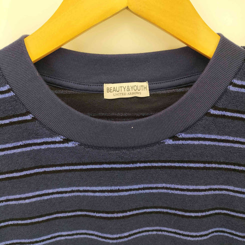 ビューティーアンドユースユナイテッドアローズ BEAUTY & YOUTH UNITED ARROWS パイル ボーダー クルーネック Tシャツ メンズ JPN:M