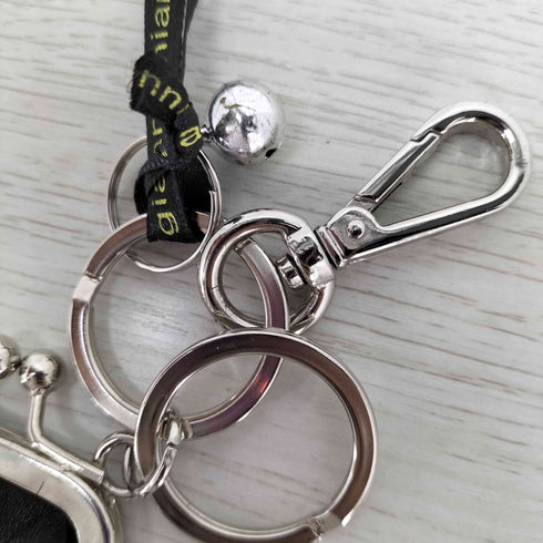 ジャンニキャリーニ GIANNI CHIARINI スタッズ がま口コインケース ストラップ キーホルダー レディース
