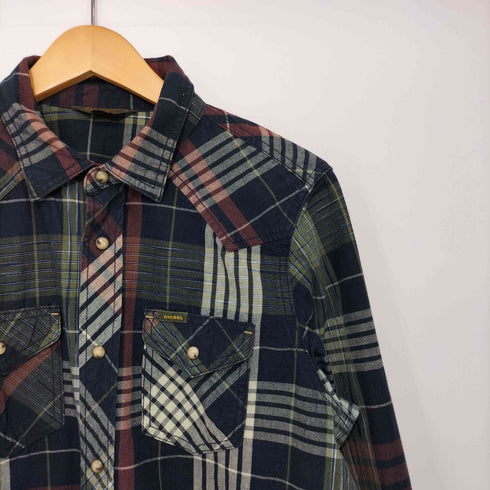 ディーゼル DIESEL コットンチェック ウエスタンシャツ メンズ import:S