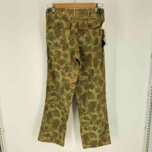 60-70S Three Star ジップ ヘリンボーン ダックハンタ―カモ アドバイザーパンツ ベイカーサイドシンチ メンズ