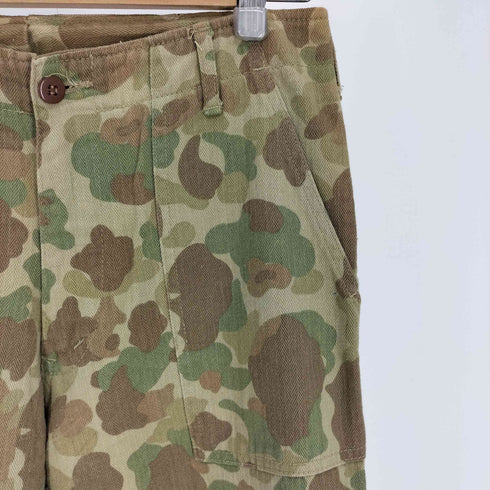 60-70S Three Star ジップ ヘリンボーン ダックハンタ―カモ アドバイザーパンツ ベイカーサイドシンチ メンズ