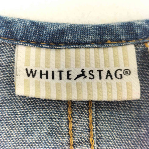 ホワイトスタッグ WHITE STAG 刺繍加工 S/S デニムワンピース レディース JPN:M