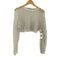 ザラ ZARA ラメ メッシュ クロップドトップ レディース import:M
