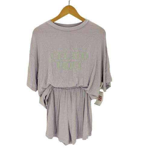 ジェラートピケ gelato pique カラフルレーヨンロゴTシャツ&ショートパンツ レディース ONE SIZE