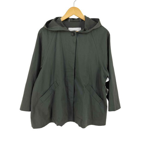 utilite コットンリネン フーデッドジャケット レディース