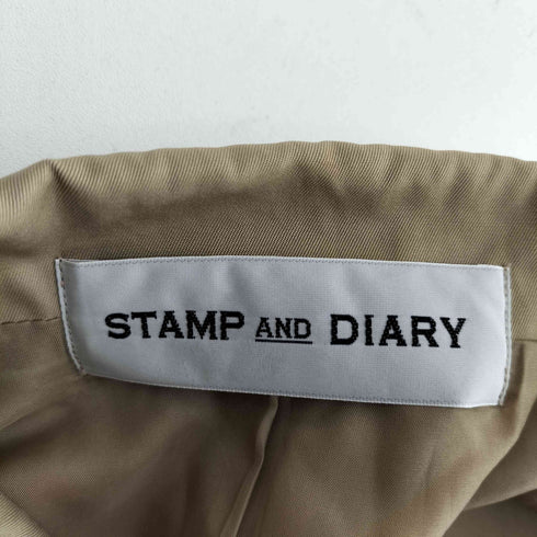 STAMP AND DIARY コットンギャバ チェスターコート レディース