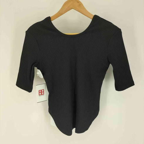 YAE SHORT SLEEVE 2WAY UNECK RIBTOPS ショート スリーブ 2WAY Uネック リブトップス レディース JPN:36