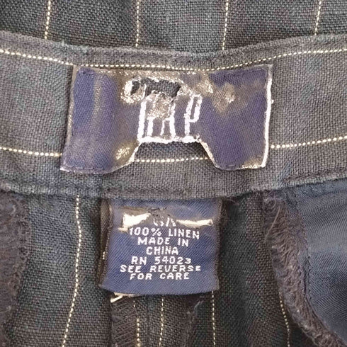 ギャップ Gap 00S OLD 1タック ピンストライプ リネンスラックス メンズ SS