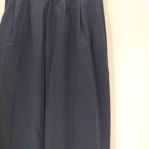 ヨウジヤマモト Yohji Yamamoto 丸文字ロゴ 2タック ウールギャバスラックス レディース SS