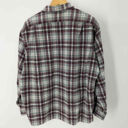 ペンドルトン PENDLETON USA製 ウール100 ダブルポケット 開襟チェックシャツ Board Shirt オープンカラー ボックスシルエット メンズ JPN:XL