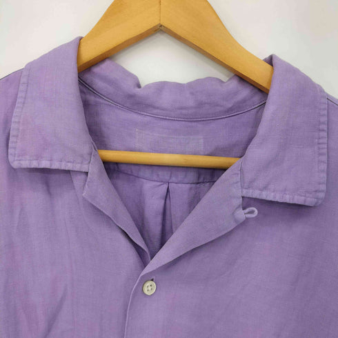 ポロバイラルフローレン Polo by RALPH LAUREN シルクリネンオープンカラーシャツ ラベンダー メンズ