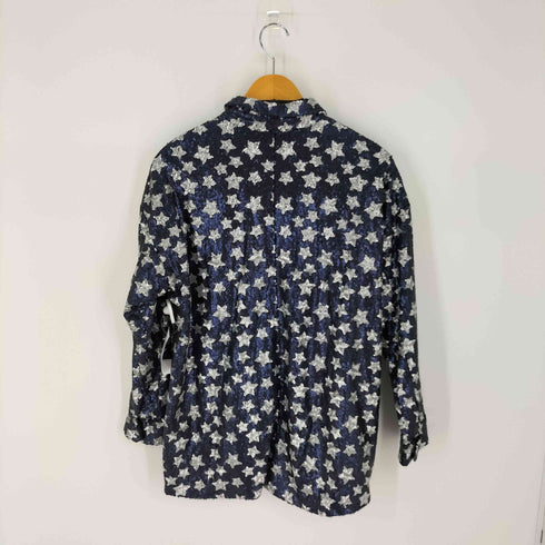 ザラ ZARA スパンコールL/S シャツ スター 星 レディース import:XS