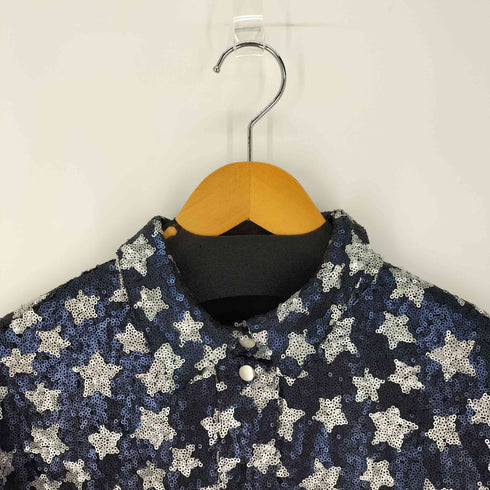 ザラ ZARA スパンコールL/S シャツ スター 星 レディース import:XS