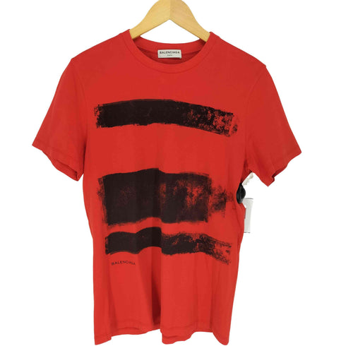 バレンシアガ BALENCIAGA フロントプリントクルーネックTシャツ メンズ JPN:XS