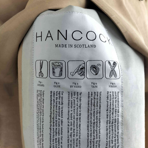 HANCOCK ゴム引き トレンチコート メンズ UK:40