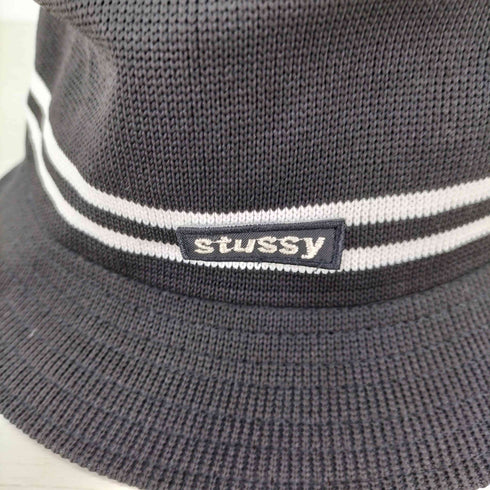 ステューシー Stussy OLD STUSSY HATS ボックスロゴ ラインバケットハット レディース