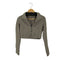ザラ ZARA スキッパークロップドシャツ 千鳥格子 レディース import:M