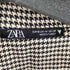 ザラ ZARA スキッパークロップドシャツ 千鳥格子 レディース import:M