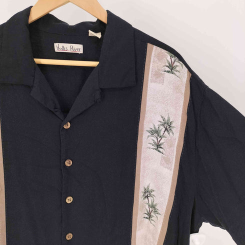 Hollis River オーバーサイズ ハワイアン オープンカラー S/S レーヨン シャツ メンズ JPN:XXL