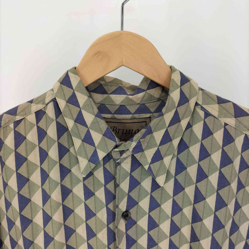 ブルーノ BRUNO オーバーサイズ 総柄 S/S レーヨン シャツ メンズ JPN:L