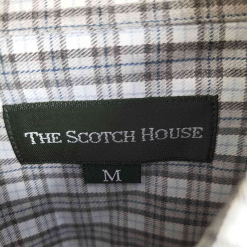 ザスコッチハウス The Scotch House ロゴ刺繍 チェック柄 ボタンダウンシャツ メンズ import:M