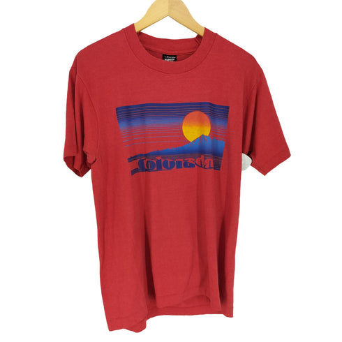 スクリーンスターズ SCREEN STARS 80~90S 黒タグ COLORADO サンプリングTシャツ 袖裾シングル メンズ JPN:L