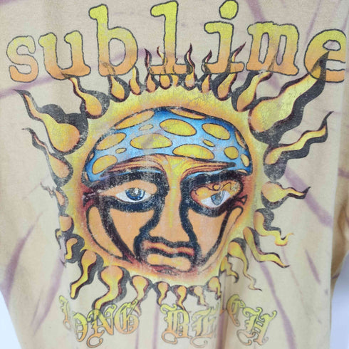 バンドプリントS/S TEE LONG BEACH バンT タイダイ メンズ JPN:M