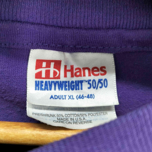 ヘインズ Hanes 90s HEAVYWEIGHT 50/50 メッセージプリントS/S TEE メンズ JPN:XL