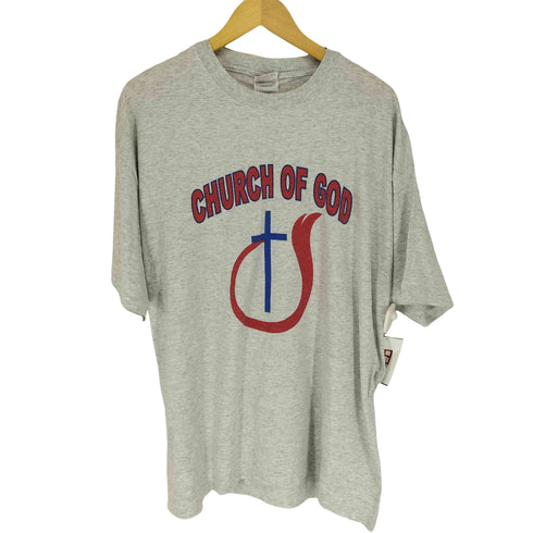 ヘインズ Hanes CHURCH OF GOD プリント半袖Tシャツ メンズ JPN:XL