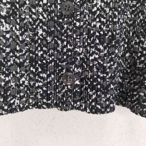 プリーツプリーズイッセイミヤケ PLEATS PLEASE ISSEY MIYAKE 90S 総柄ノースリーブブラウス レディース JPN:3