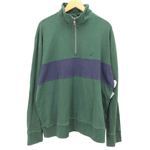 ノーティカ NAUTICA フロントロゴ刺繍ハーフジップスウェットシャツ メンズ JPN:XL