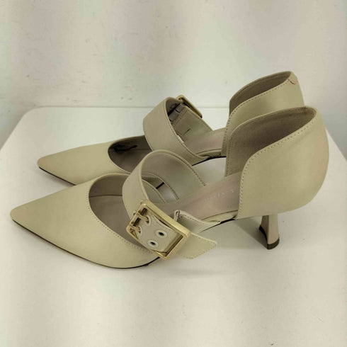 チャールズキース CHARLES & KEITH オーバーサイズドバックルポインテッドトゥパンプス レディース JPN:37