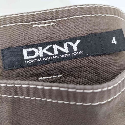 ダナキャランニューヨーク DKNY ホワイトステッチフロントポケットベルテッドフレアスカート レディース 4