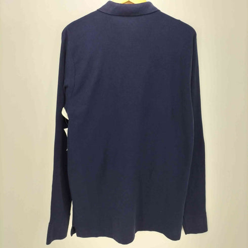 アイゾッドラコステ IZOD LACOSTE 70-80s 糸巻タグ 青タグ 胸ロゴ刺繍 ロングスリーブポロシャツ メンズ import:L