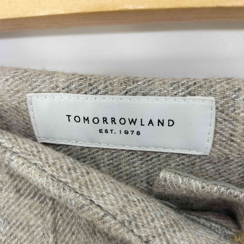 トゥモローランド TOMORROWLAND シャイニーヘリンボーン フロントタックワイドパンツ レディース 34