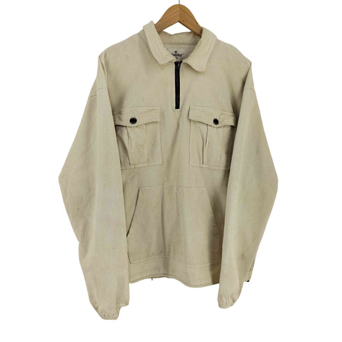 モーレー Montley CORDUROY HALF ZIP JKT 細畝コーデュロイ ハーフジップアノラックパーカー メンズ