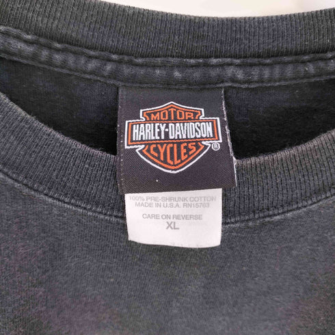 ハーレーダビッドソン HARLEY-DAVIDSON USA製 両面プリント 8ボール クルーネックTシャツ メンズ import:XL