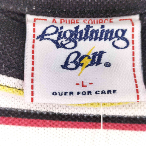 Lightning Bolt 鹿の子ボーダーアロハ S/S Tシャツ メンズ import:L