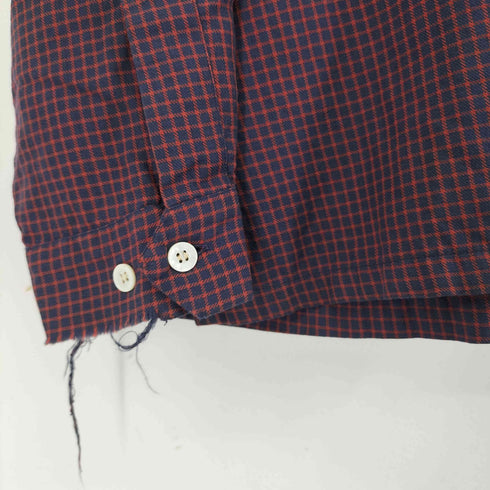 50-60S Lamella オープンカラーチェック L/S シルクシャツ メンズ 16 1/2