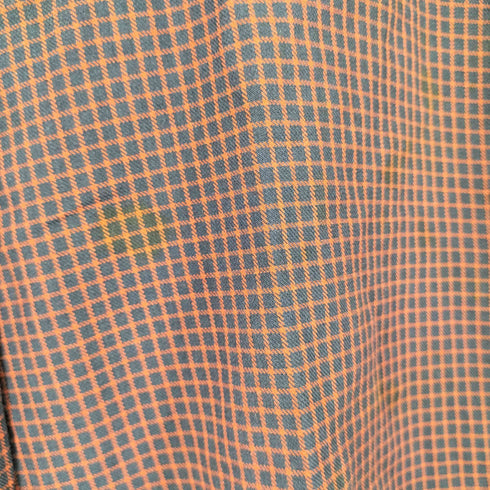 50-60S Lamella オープンカラーチェック L/S シルクシャツ メンズ 16 1/2