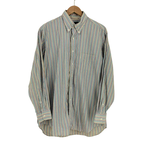 KENNETH GORDON USA製 ストライプ BDシャツ メンズ 16-33
