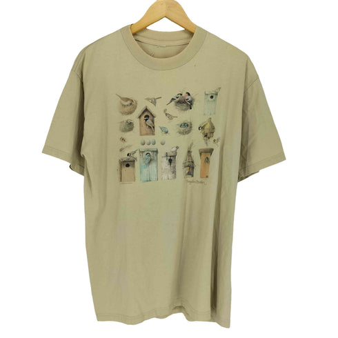1998コピーライト 鳥プリント半袖Tシャツ メンズ