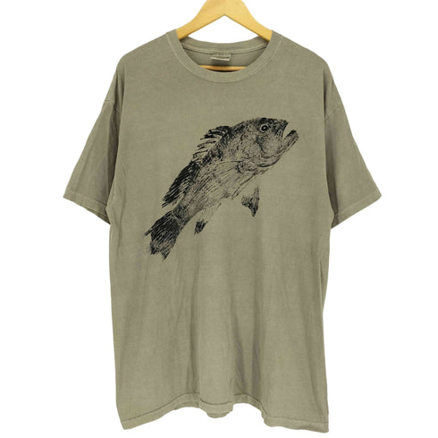 コンフォートカラーズ COMFORT COLORS 魚拓プリント半袖Tシャツ メンズ JPN:XL