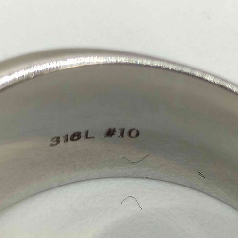 316L Jewel Gothic Croos-Ring サージカルステンレス クロスフレアリング 10号 メンズ 10号