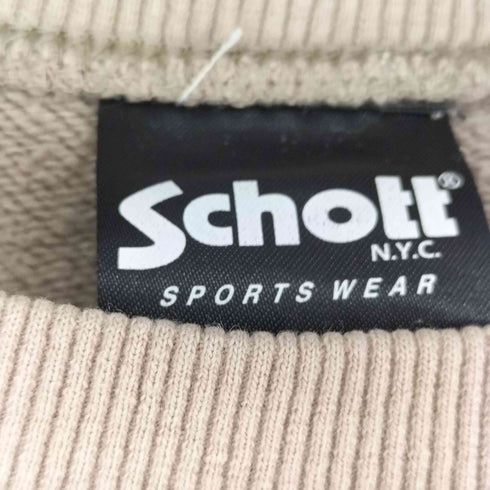ショット Schott ワンポイント刺繍 クルーネックスウェット メンズ JPN:L