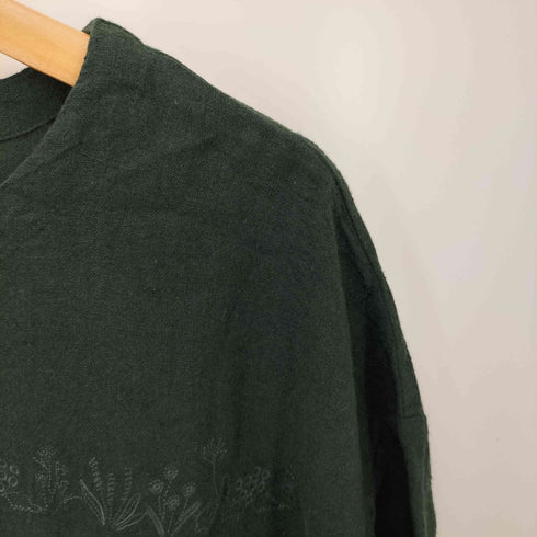 サンバレー Sun Valley リネン混 刺繍ブラウス レディース