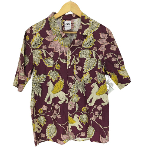 ザラ ZARA RELAXED FIT アロハシャツ メンズ JPN:M