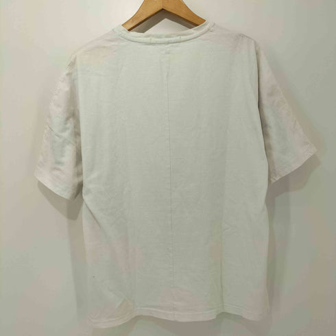 レアセル rehacer フラワー刺繍クルーネック半袖Tシャツ メンズ S