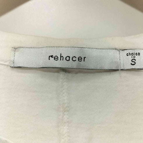レアセル rehacer フラワー刺繍クルーネック半袖Tシャツ メンズ S
